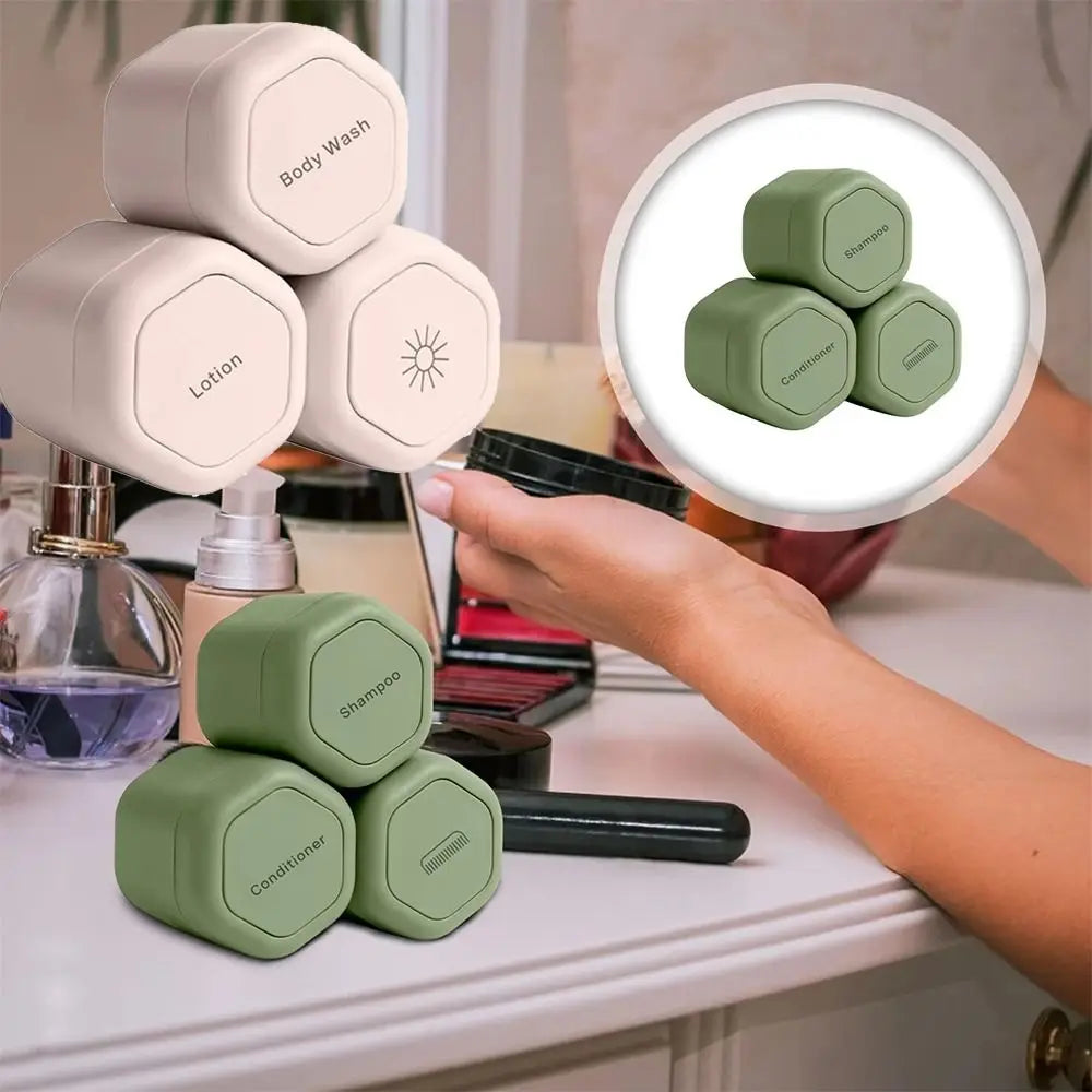 3Pcs Refillable Magnetic Travel Capsules