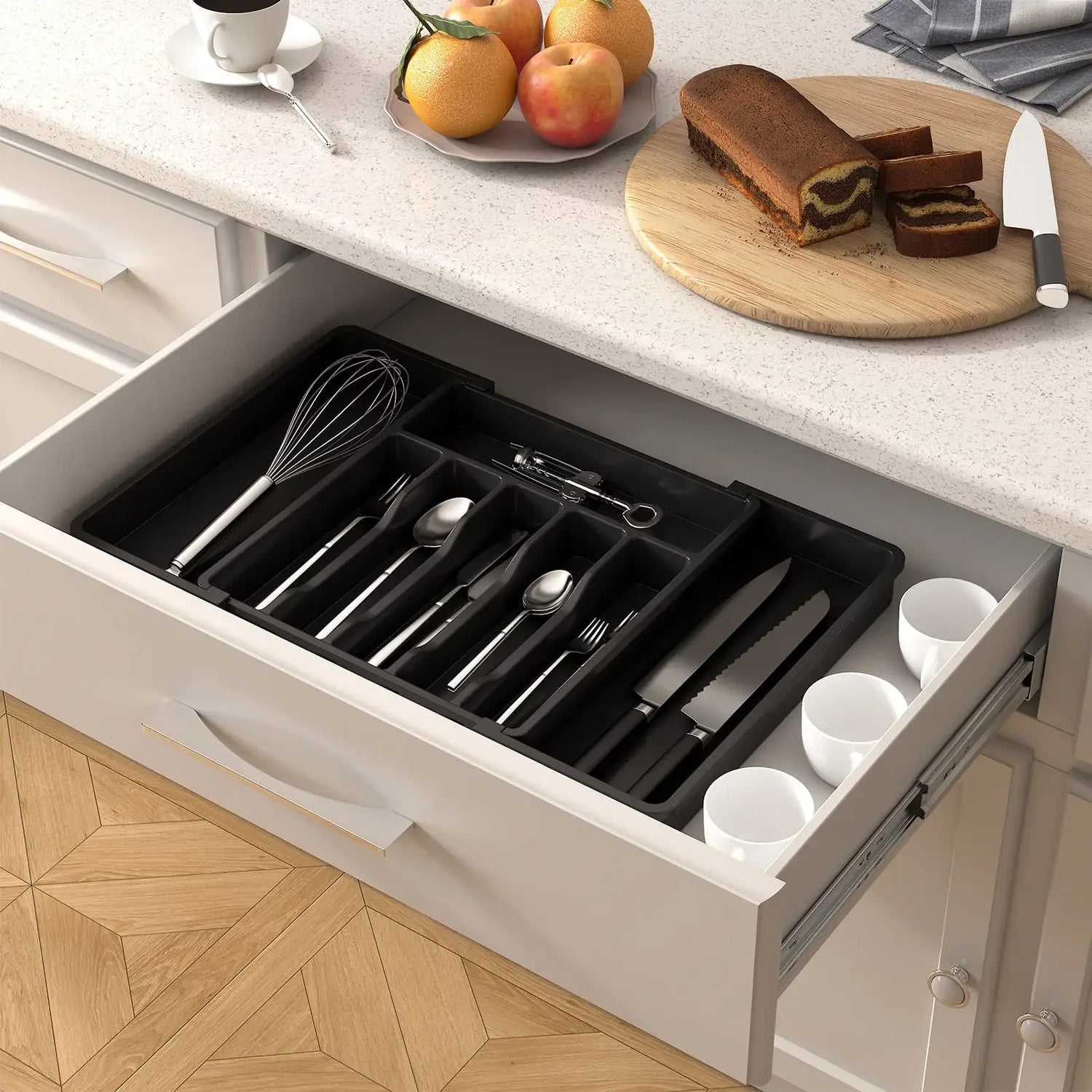 adjustable kitchen storage organizer