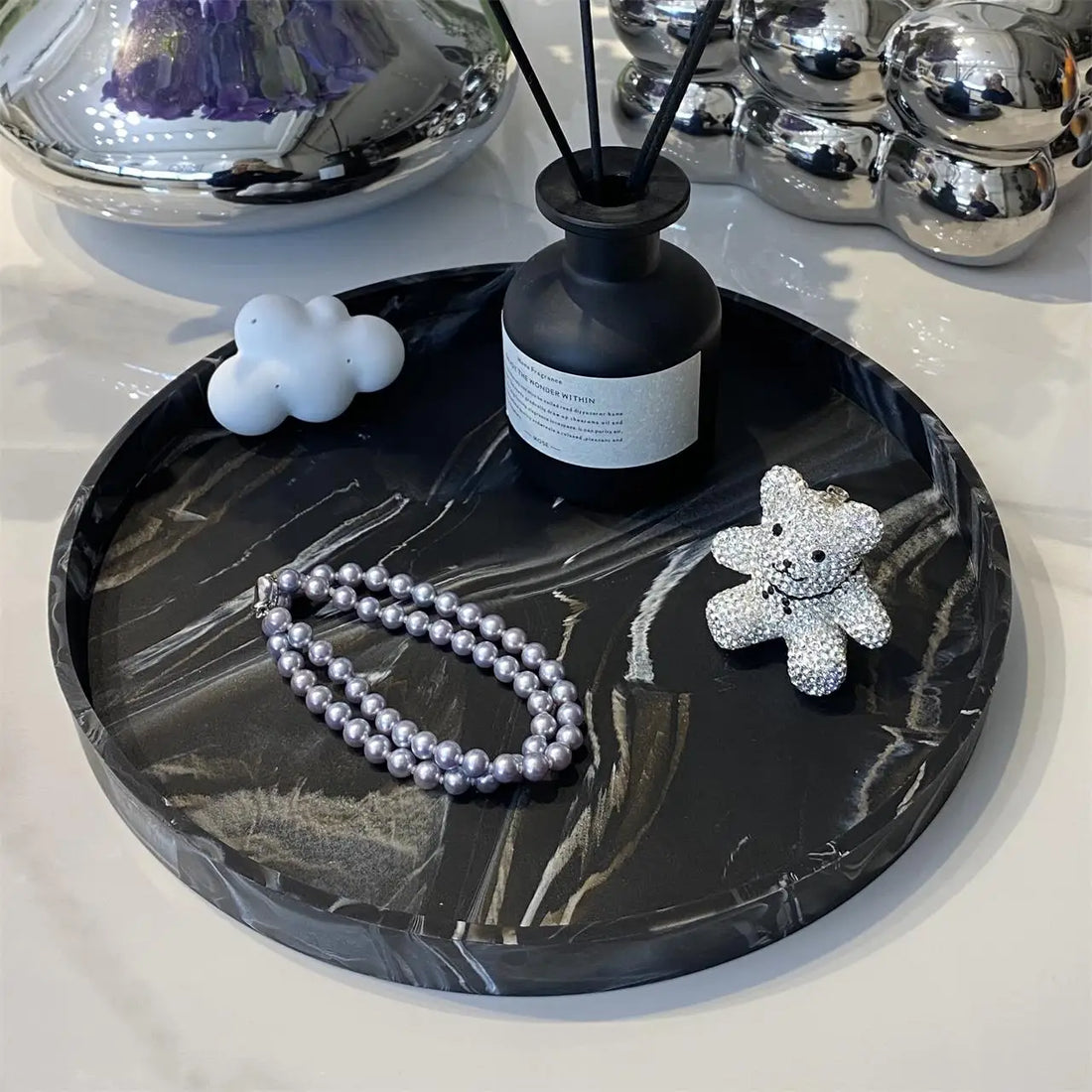 A Round Decorative Tray