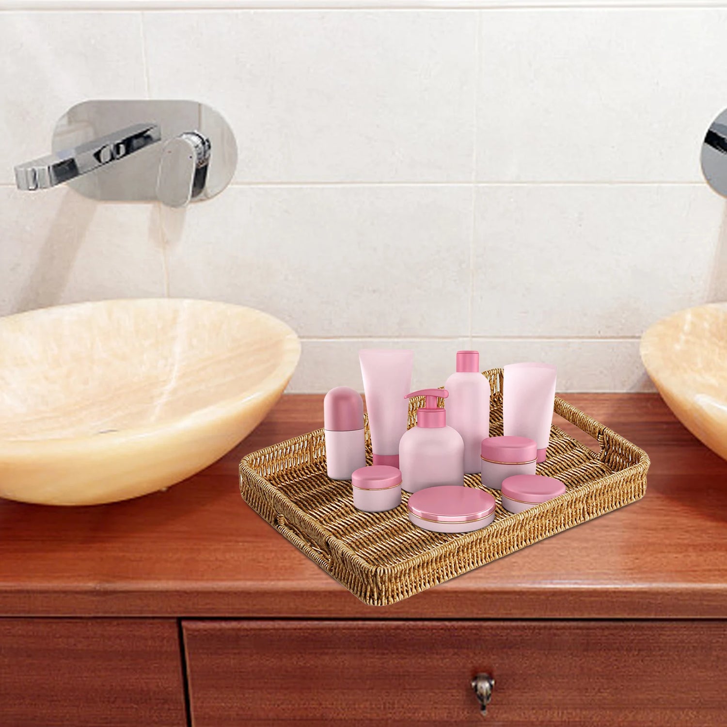 Rectangular Rattan Tray