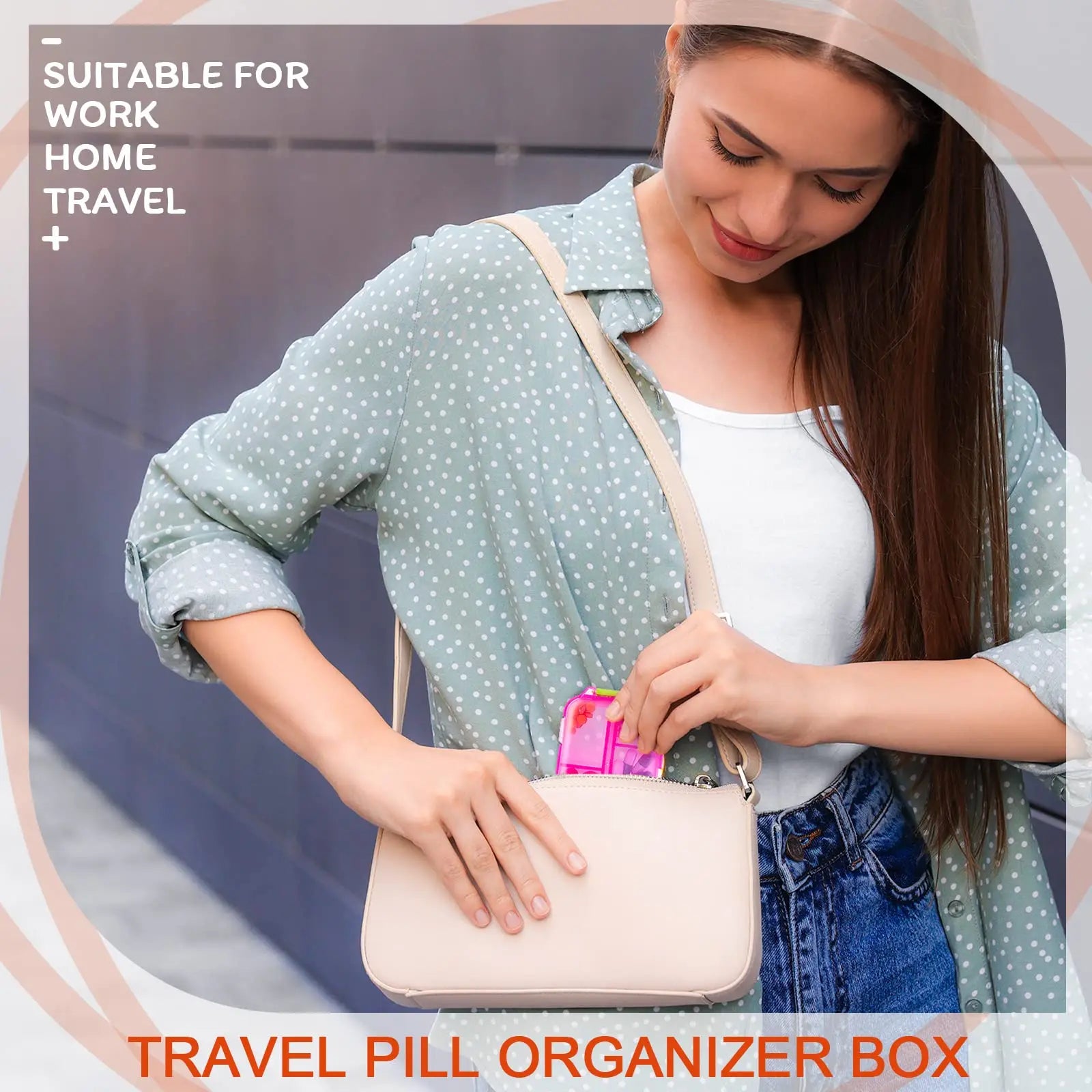 10 Compartments Travel Pill Organizer