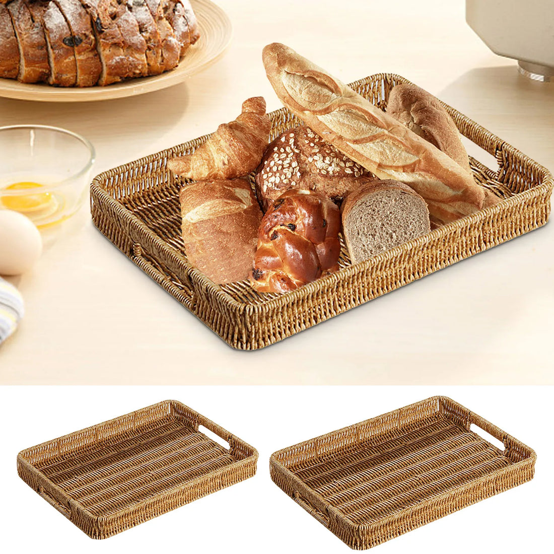 Rectangular Rattan Tray
