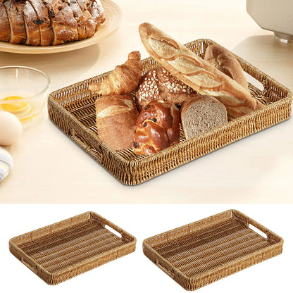Rectangular Rattan Tray