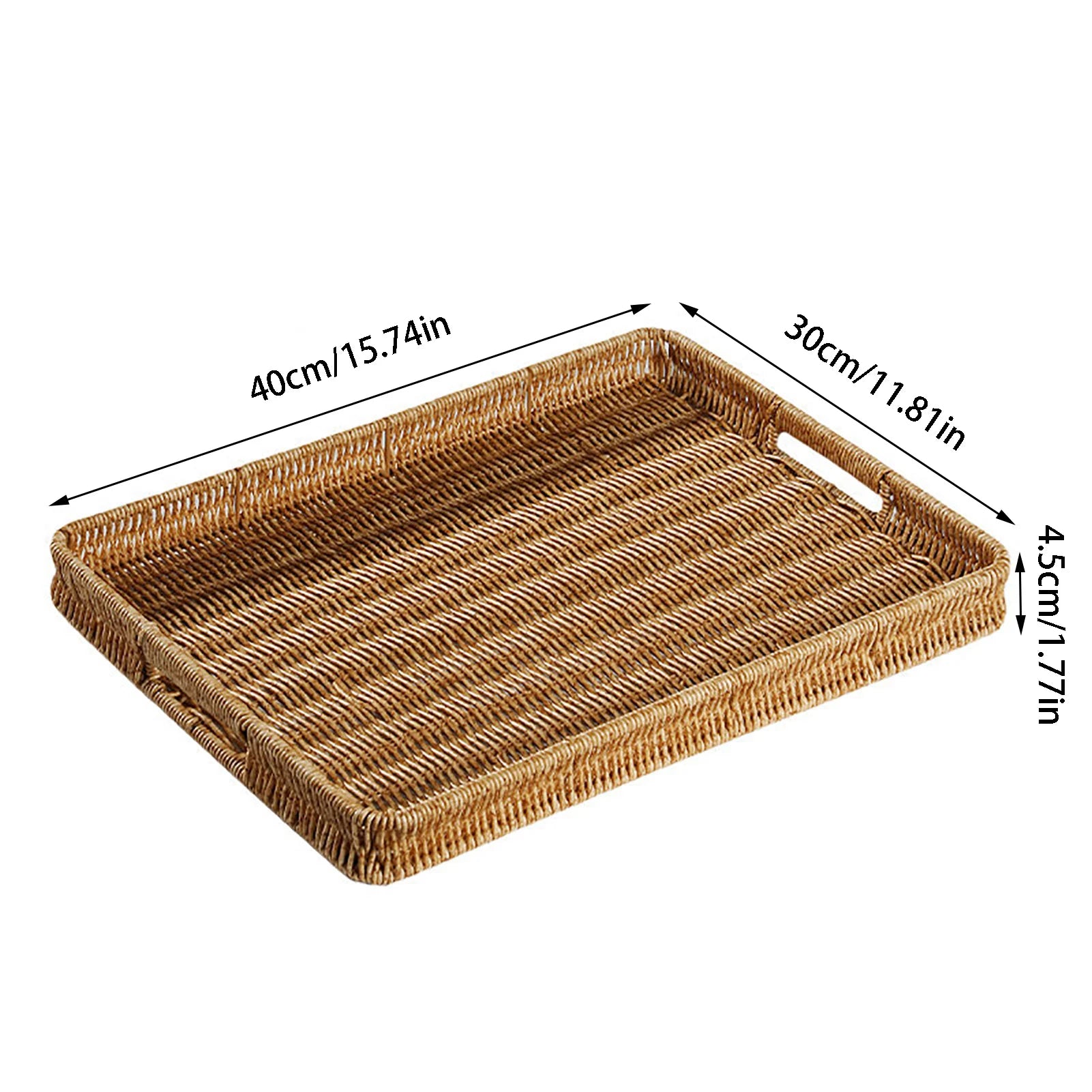 Rectangular Rattan Tray